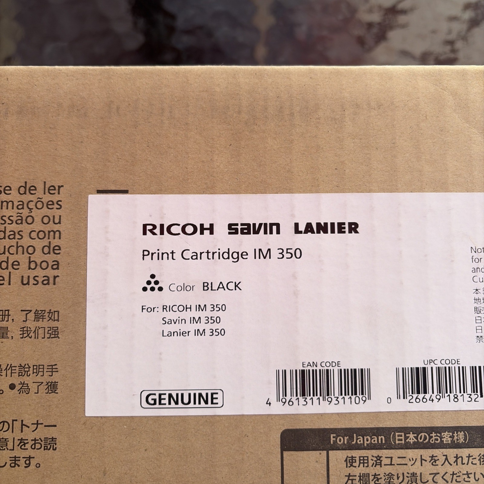 Ricoh IM 350 Genuine Black Toner Cartridge 419081