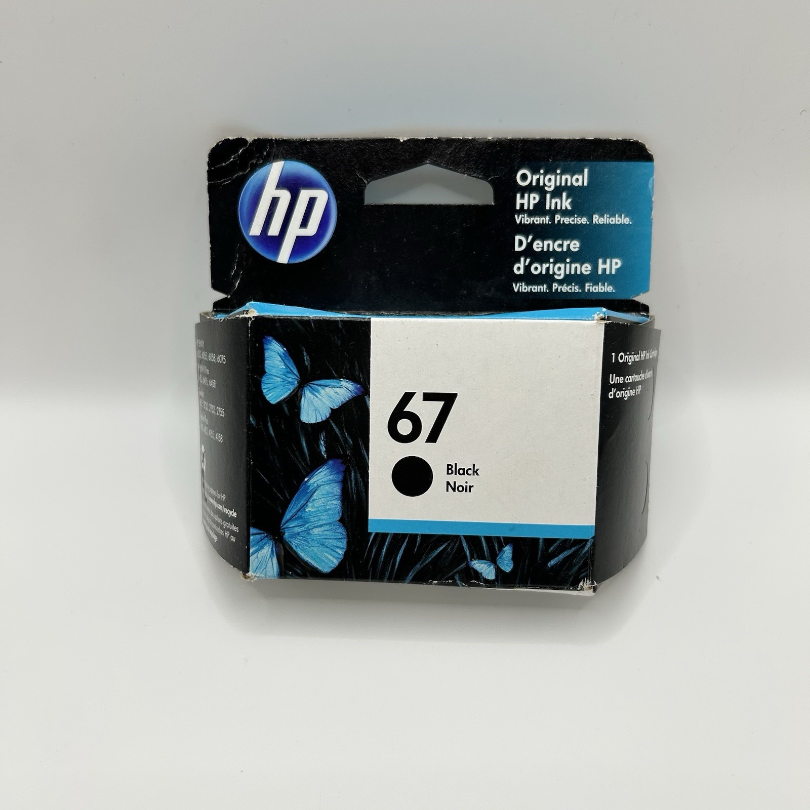 HP 67 Black Original Ink Cartridge, ~120 pages, 3YM56AN#140 EXP 7/2022