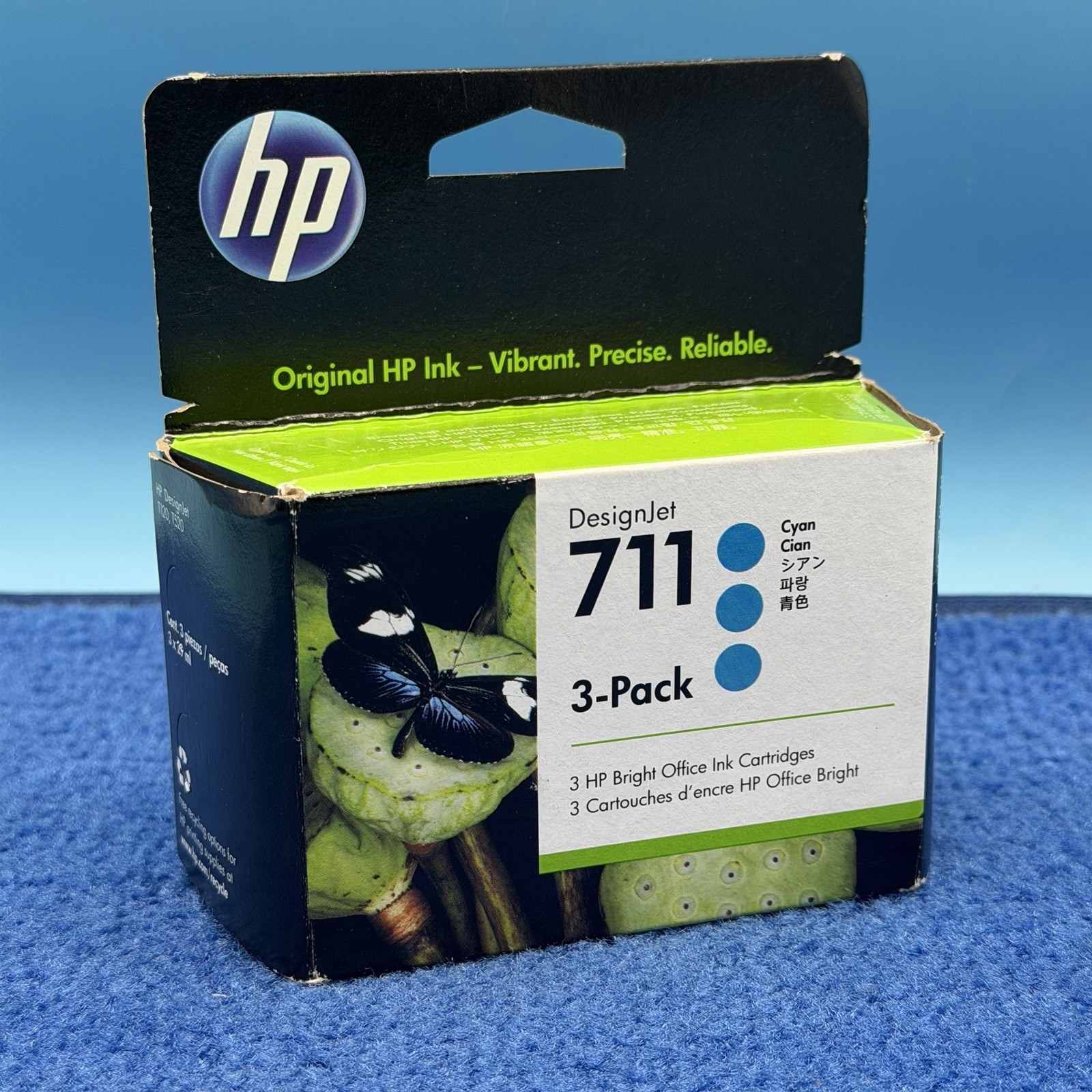 HP 711 Cyan Magenta Ink Cartridge CZ134A for DesignJet 3 Pack Exp 10/2027