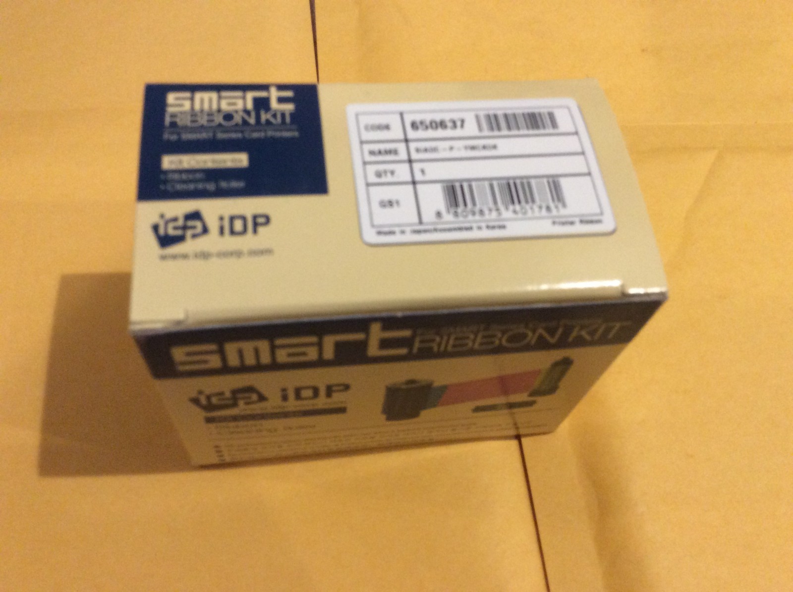 IDP 650637 YMCKOK Color Ribbon – 200 Prints Compatible with SMART 30D 50D 50L