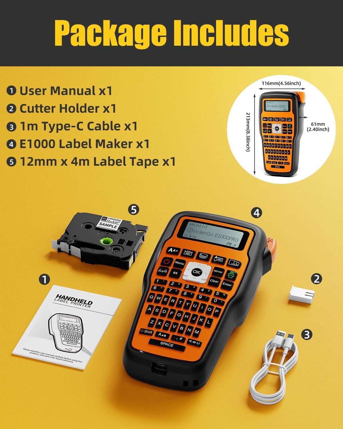 Industrial Label Maker, Label Maker Machine, E1000 Heat Shrink Label Maker
