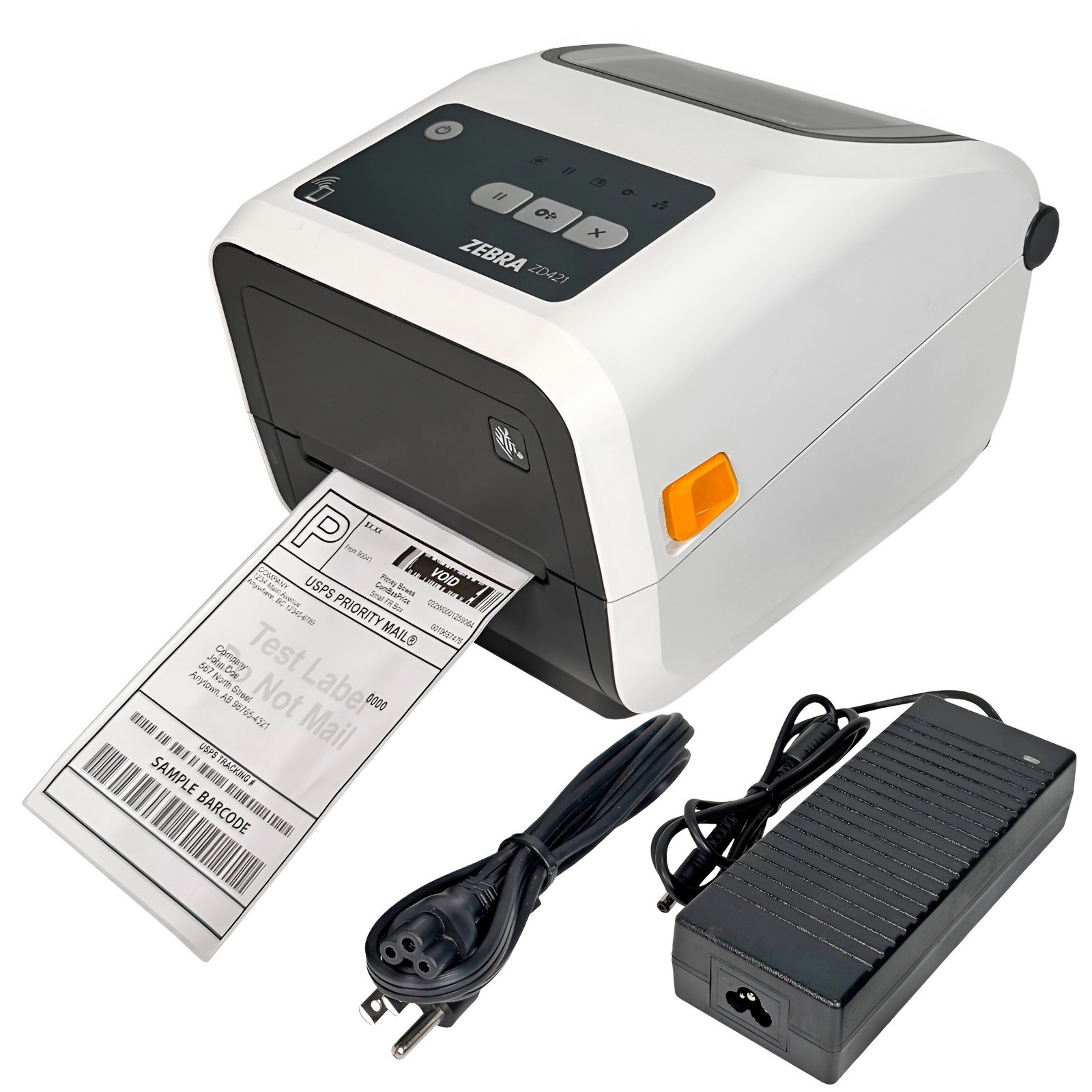 TESTED Zebra ZD421c Healhcare Thermal Transfer Label Printer LAN USB Bluetooth