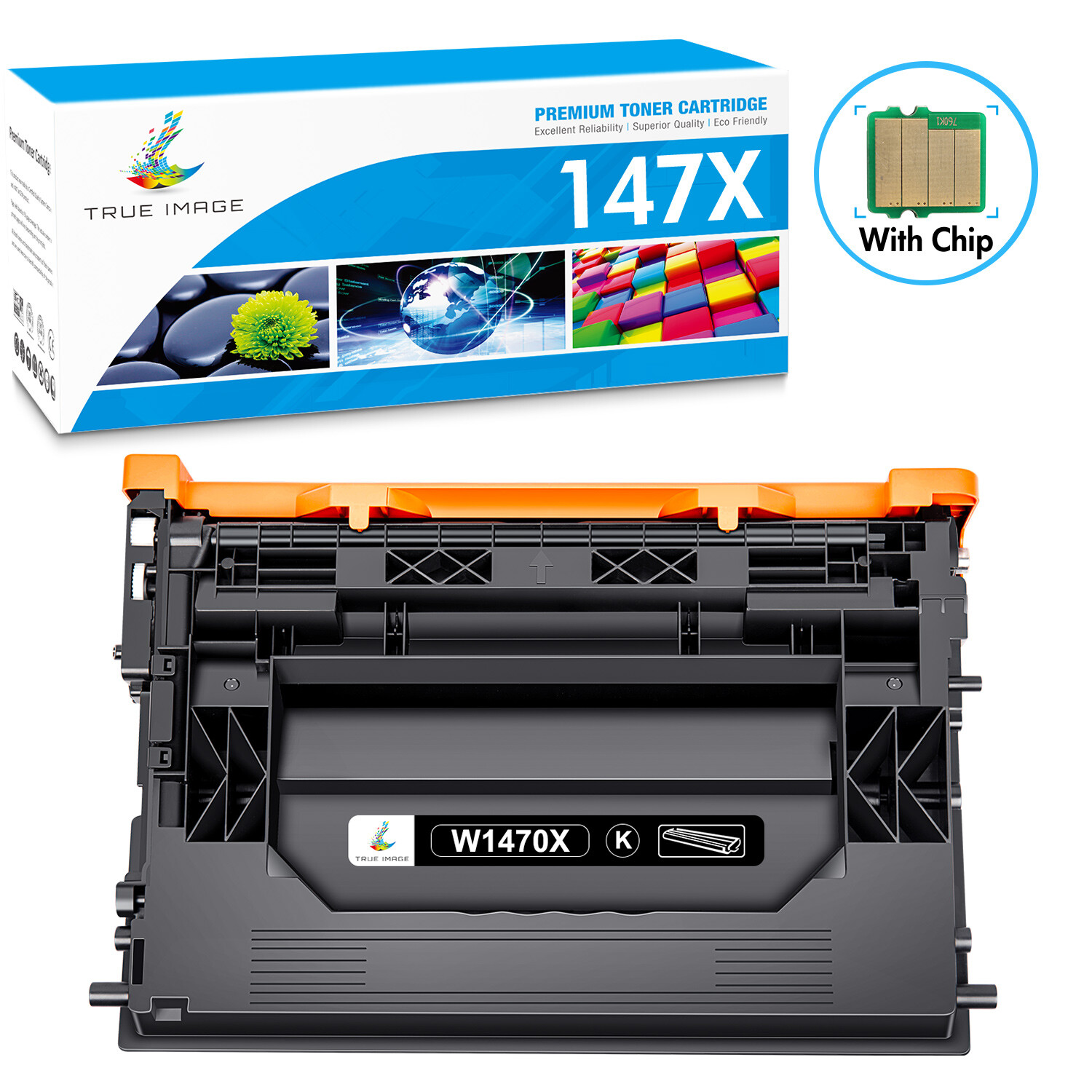 1 Pack With Chip W1470X Toner Compatible With HP 147X LaserJet M611dn MFP M634h