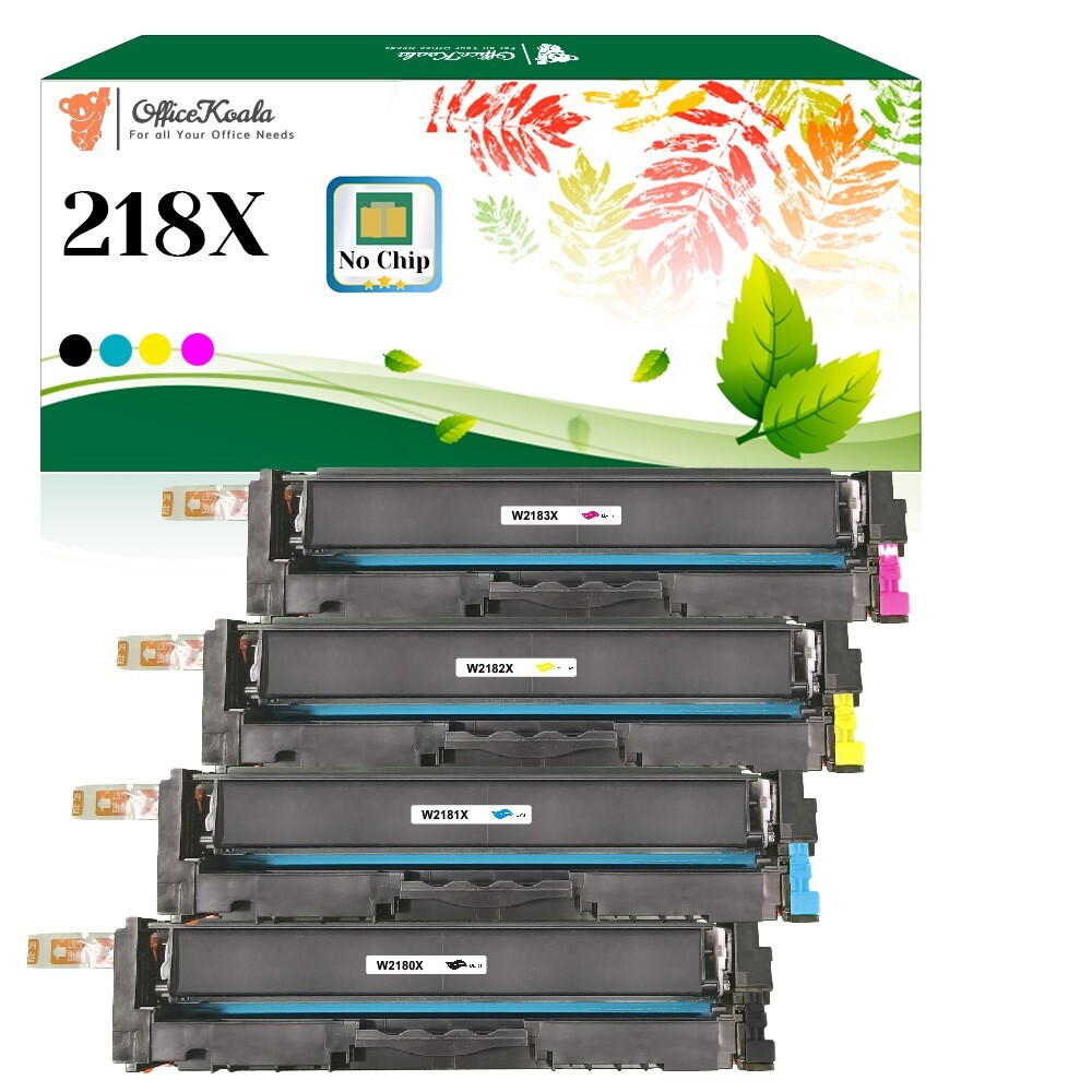 218X Toner Cartridge for HP W2180X W2181X W2182X W2183X LaserJet 3301fdw No Chip