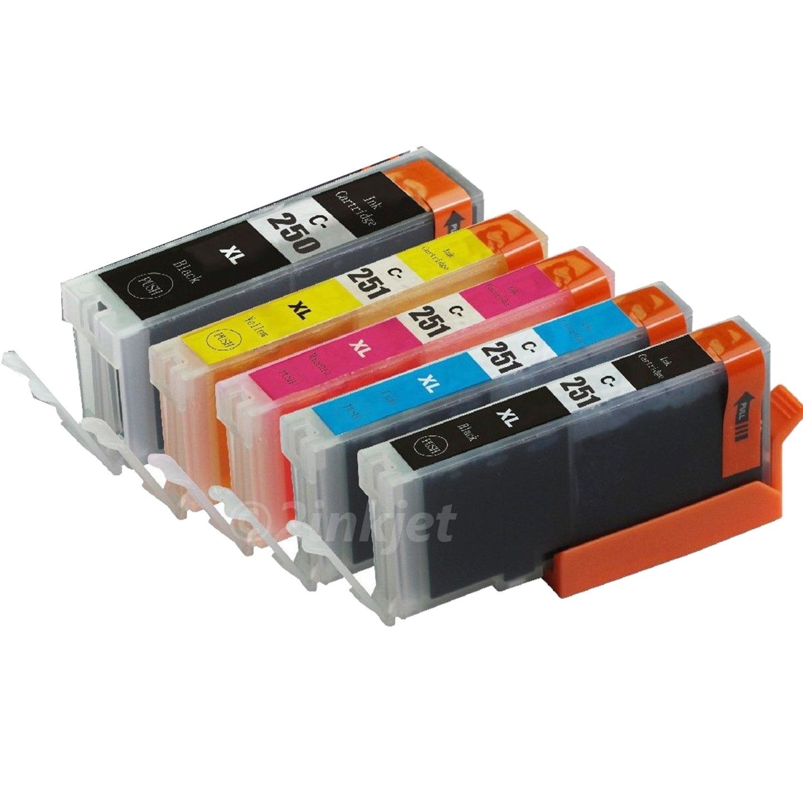 5pk Ink Cartridge For Canon PGI-250XL CLI-251XL Pixma MG5420 MG5520 MX722 MX922