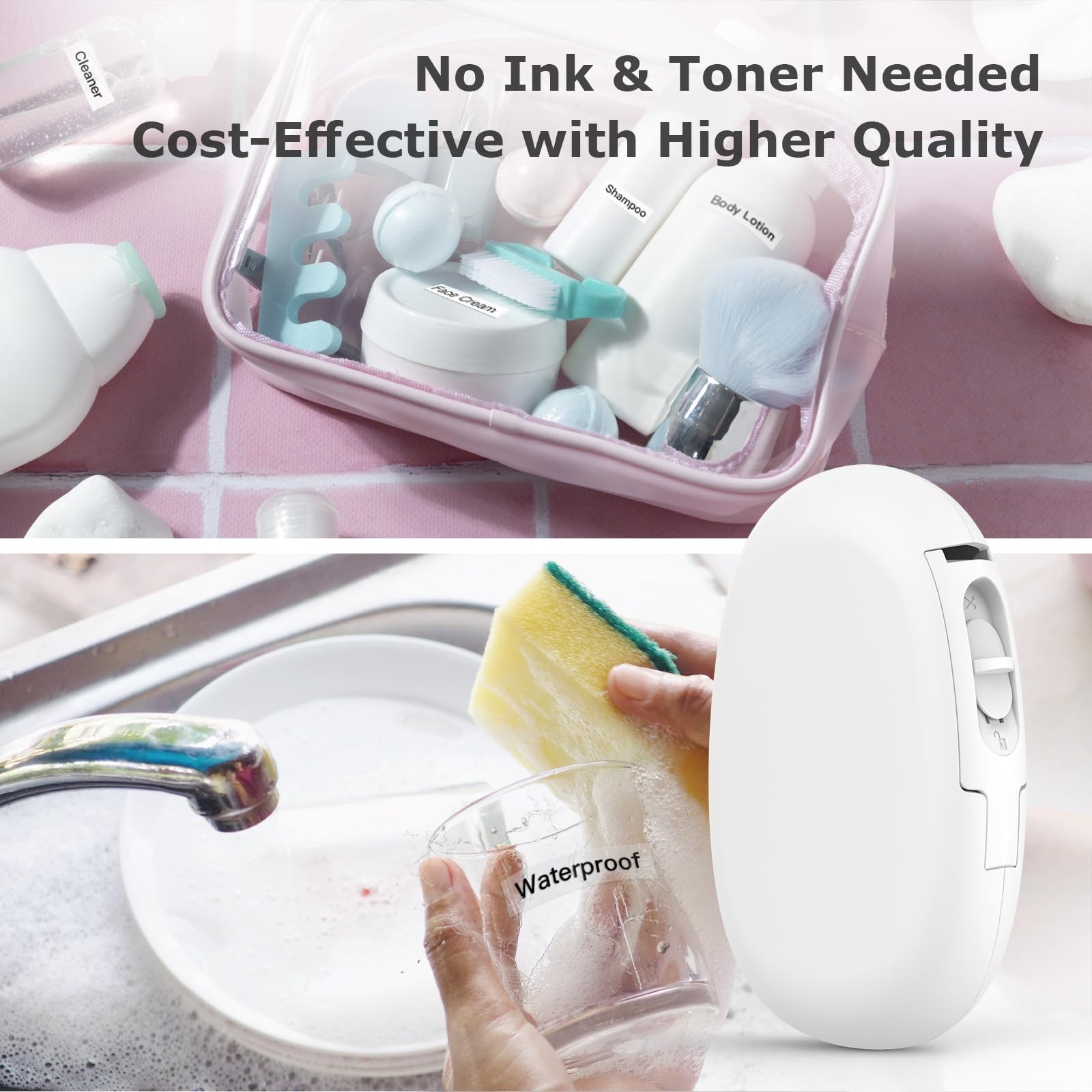 E10 Mini Bluetooth Label Maker Wireless Printer Machine Multiple Temp White