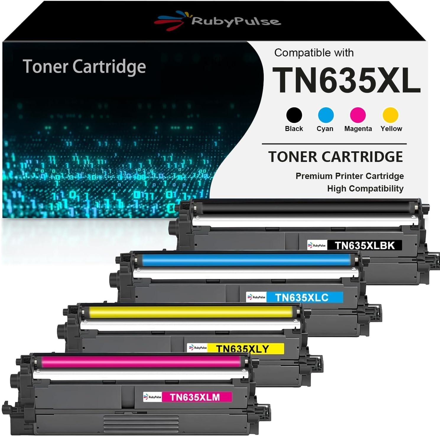 TN635XL 4 Pack Toner for Brother HL-L8430CDW MFC-L8930CDW