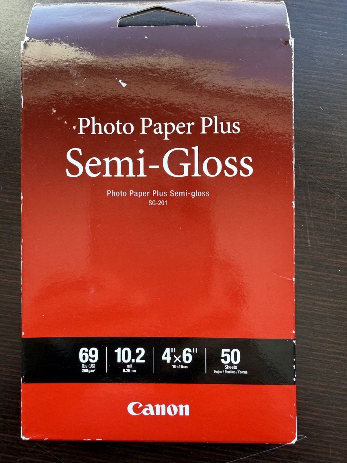 Canon SG-201 Photo Paper Plus Semi-Gloss 4×6″ 50 Sheets PIXMA Inkjet Paper NEW