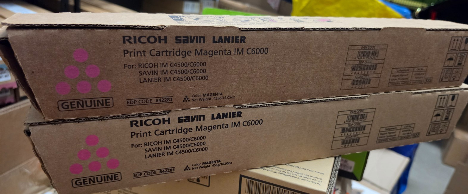 2X Ricoh IM C4500 / IM C6000 TONER Genuine OEM Toner MAGENTA FREE SHIP