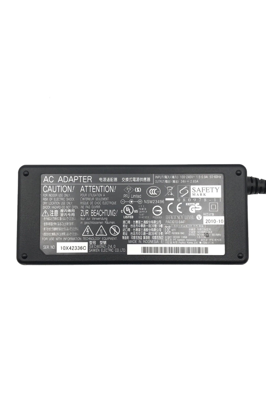 OEM AC Power Adapter for Fujitsu fi-7160 fi-6130 fi-6130z S1500 S1500M Scanner