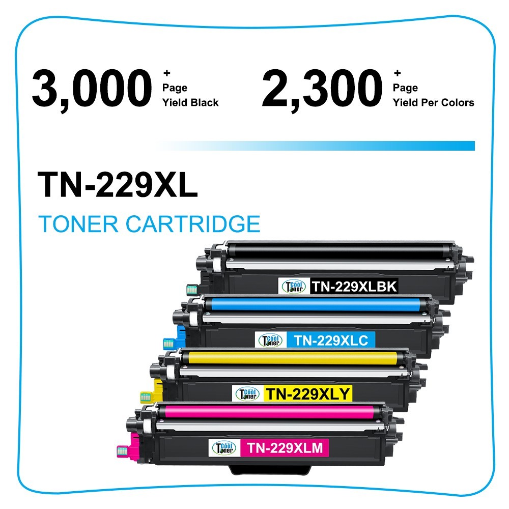 2PK TN229XL TN229 Toner Black Compatible for Brother TN229XLBK Toner Cartridge
