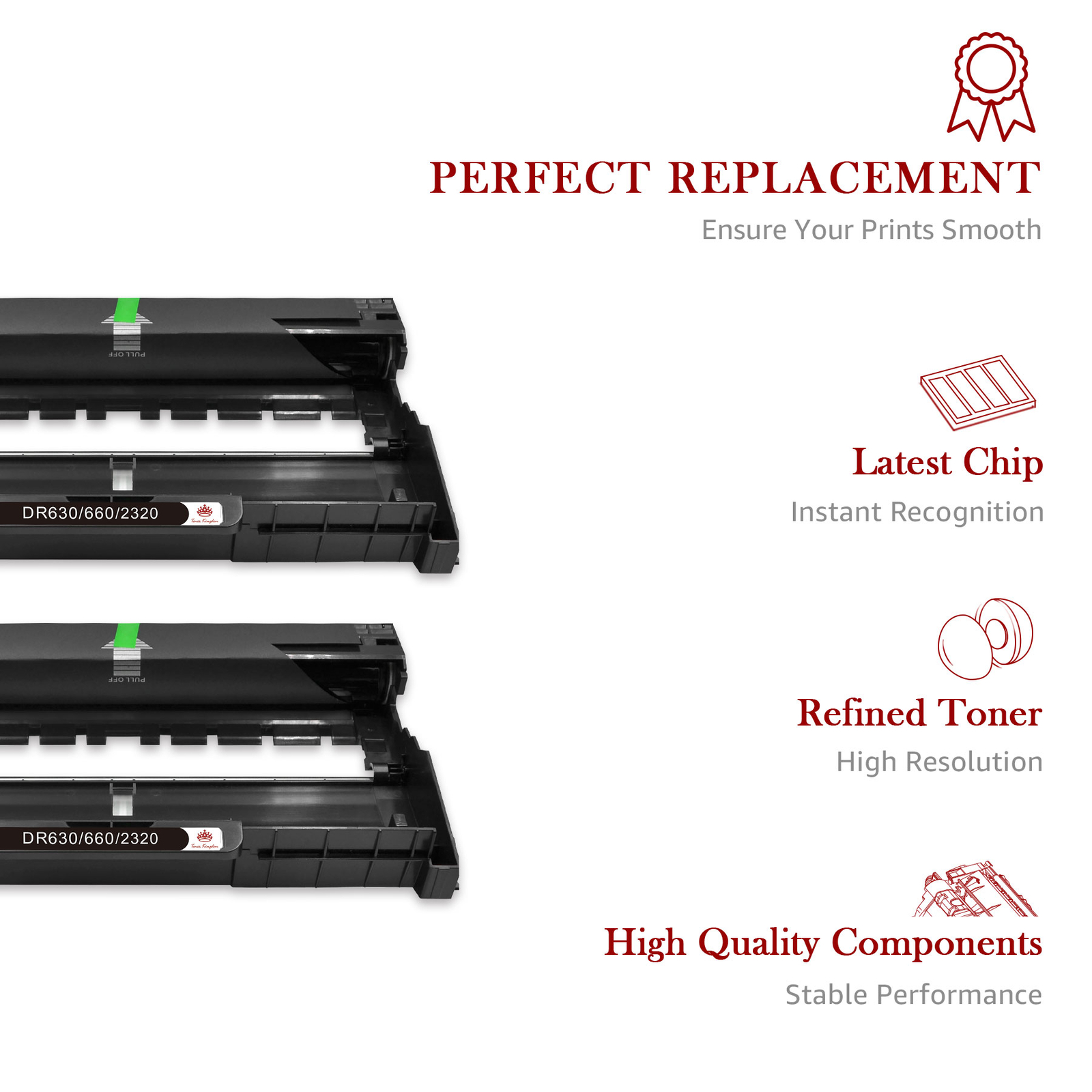 2x DR630 Drum Unit Compatible With Brother HL-L2320D HL-L2340DW L2360DW L2380DW