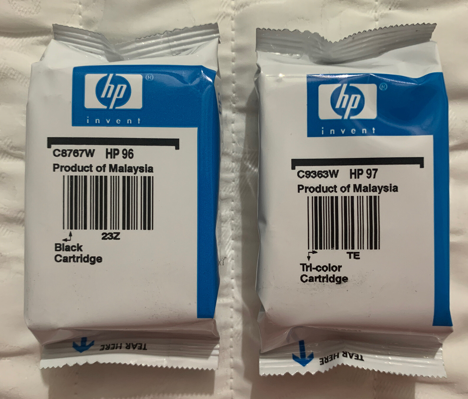 HP 96 / HP 97 Black & Color Ink Cartridges C9353FN Genuine OEM Sealed Foil Packs