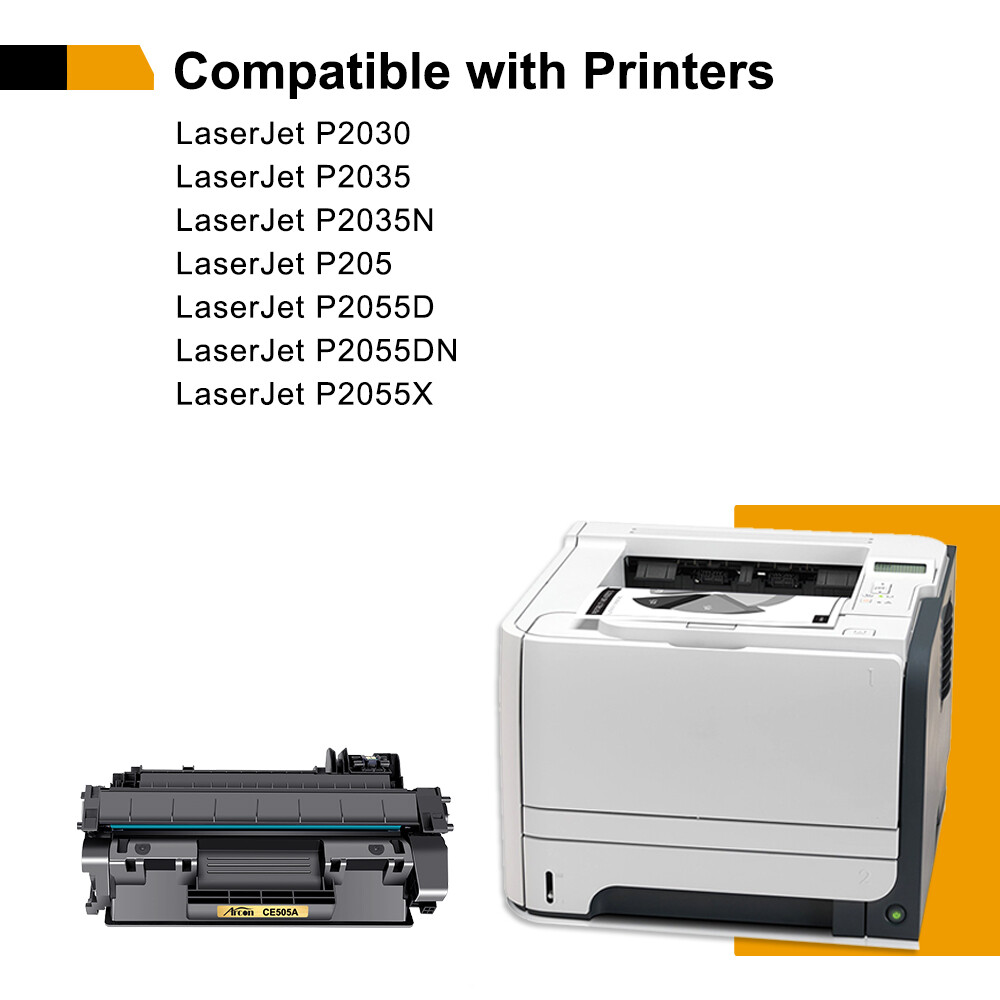 2PK CE505A Toner Cartridge For HP 05A LaserJet P2035 P2035N P2055DN P2050 P2030