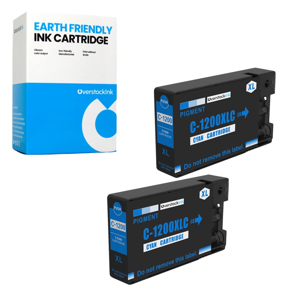 OSI Compatible 2PK PGI-1200XLC Ink fits Canon MAXIFY MB2020 MB2120 MB2320 MB2720