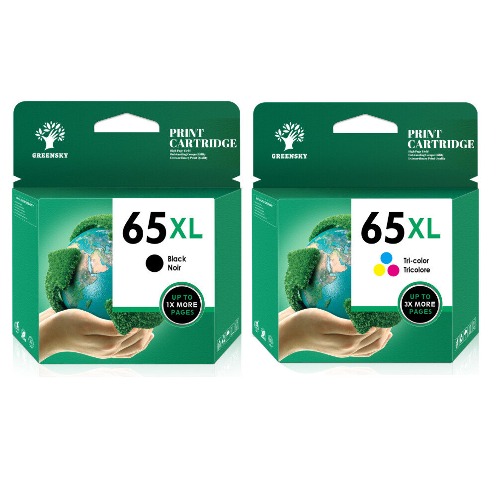 65XL Black Color Ink For HP Deskjet 2652 2655 3752 3755 3758 ENVY 5052 5055 5058