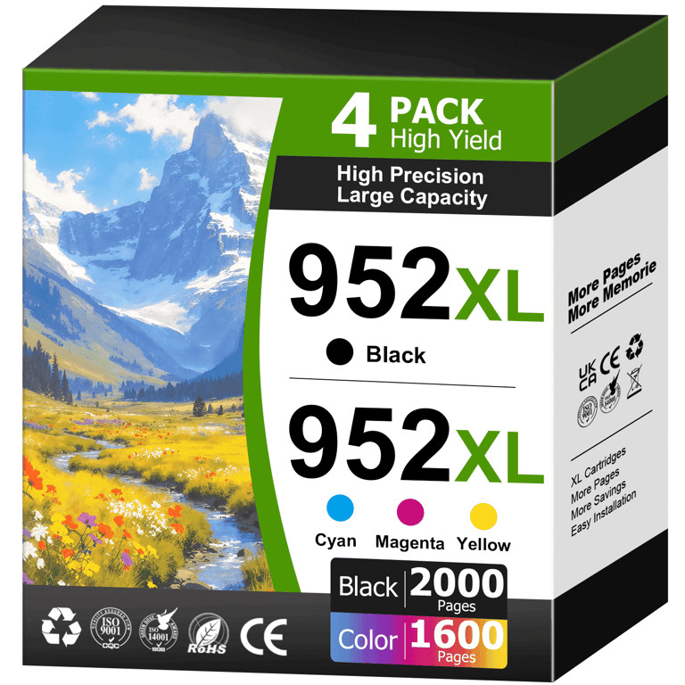 952 XL 952XL Ink Cartridges Compatible for HP 952XL Ink Cartridges (4 Pack)