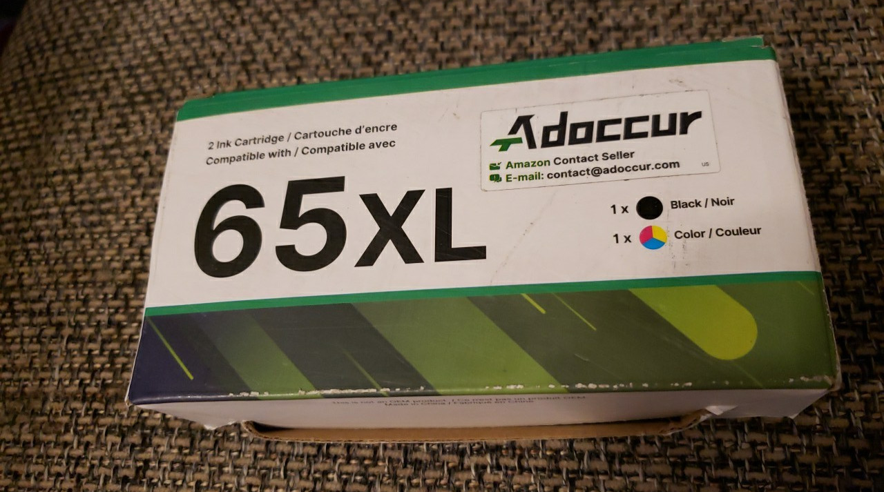 65XL Black Color Ink For HP Deskjet 2652 2655 3752 3755 3758 ENVY 5052 5055 5058