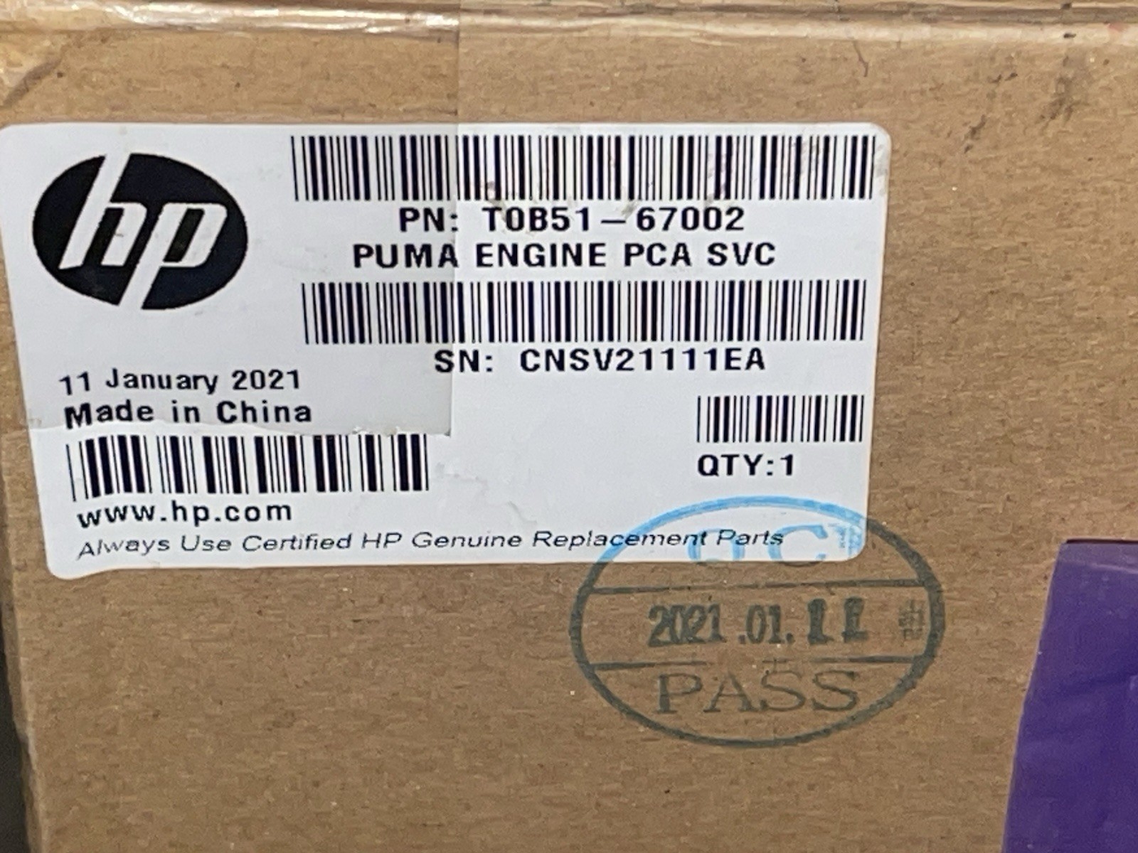 HP Designjet TOB51-67002 Engine Main PCA Module Z5600 Z2600 W/ Power Board