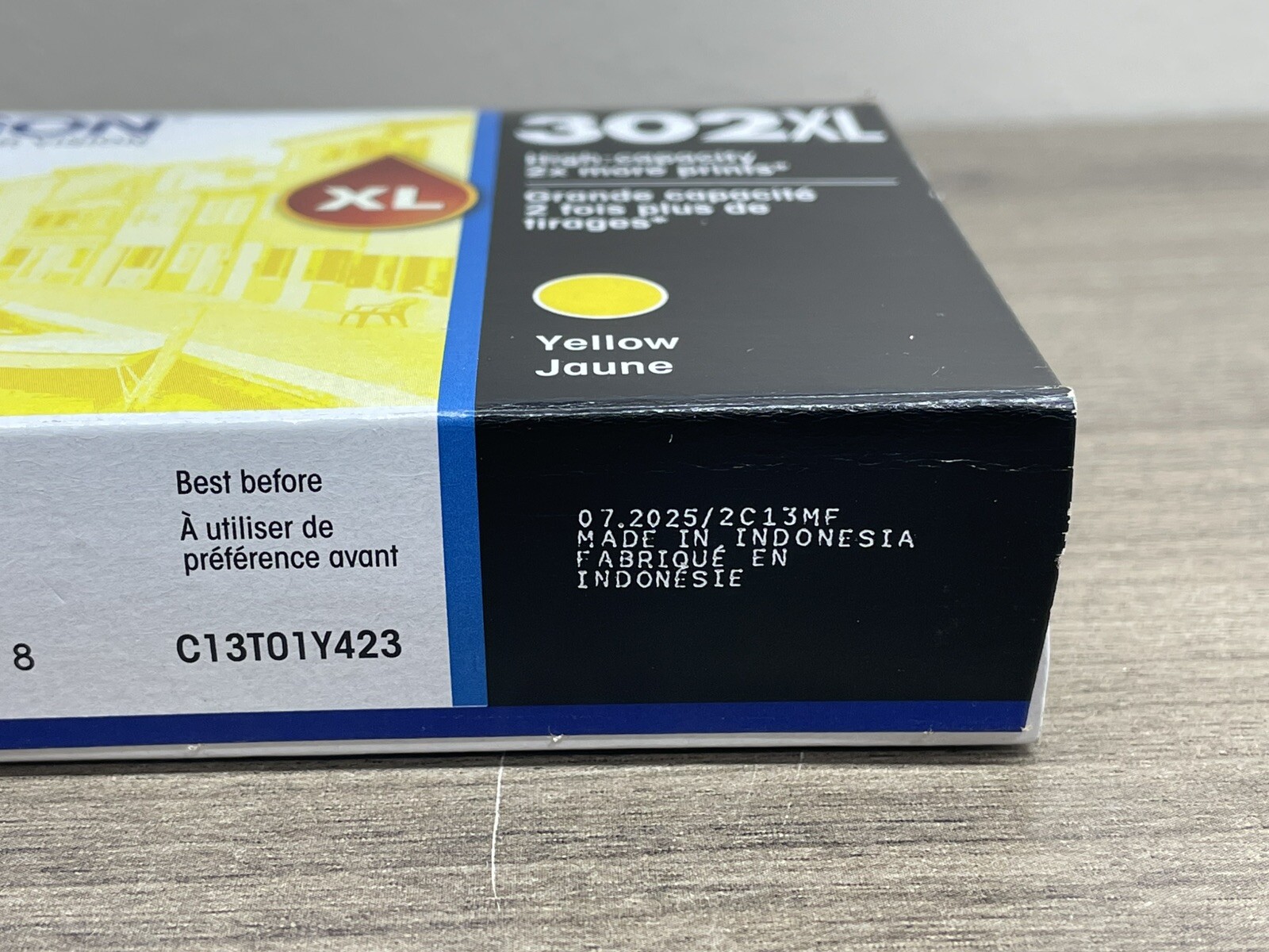 Genuine Epson 302XL Yellow Ink Cartridge Sealed, Expires 07/2025 NEW