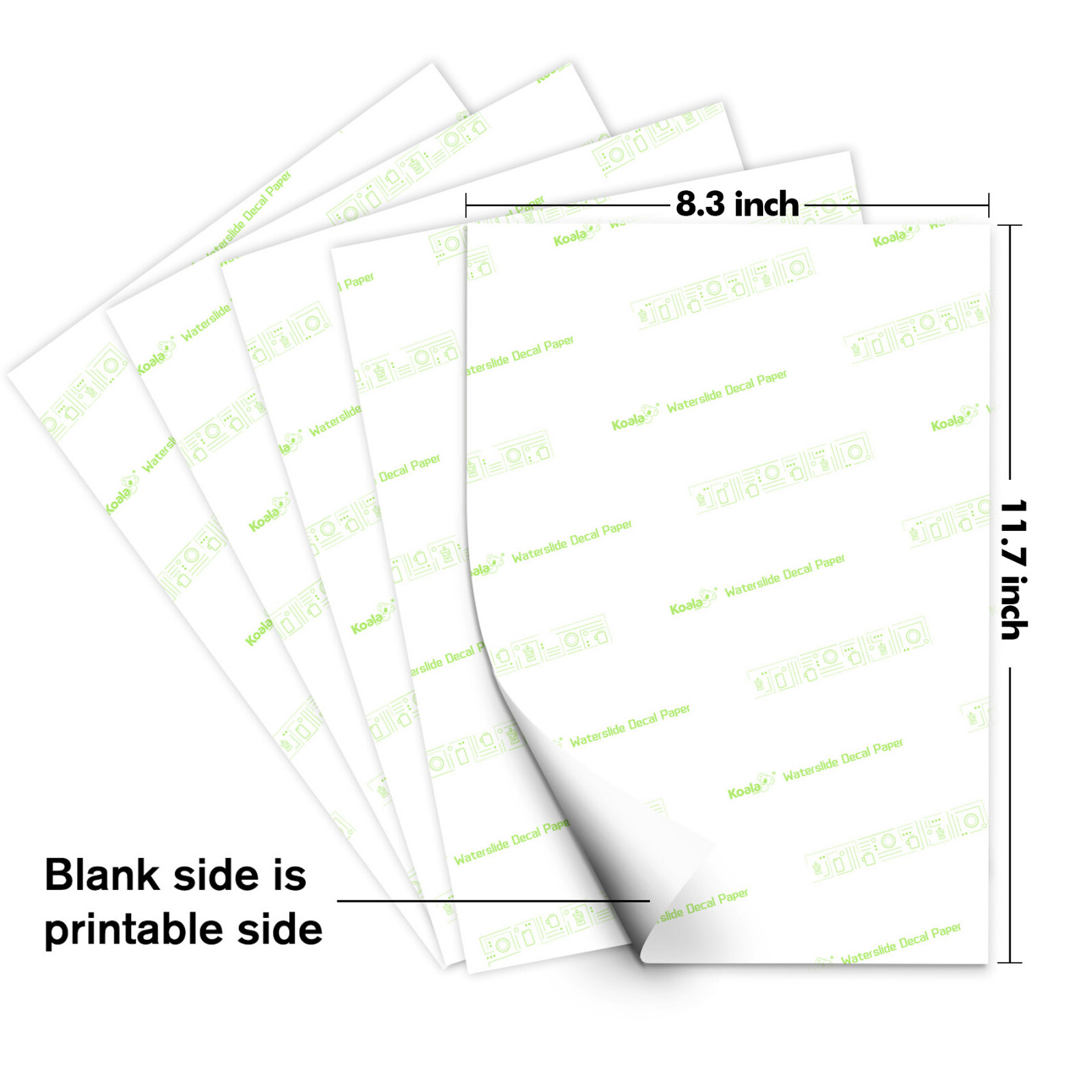 Koala Inkjet Water slide Decal Paper Clear A4 WaterSlide Transfer Tumblers 10 Pk