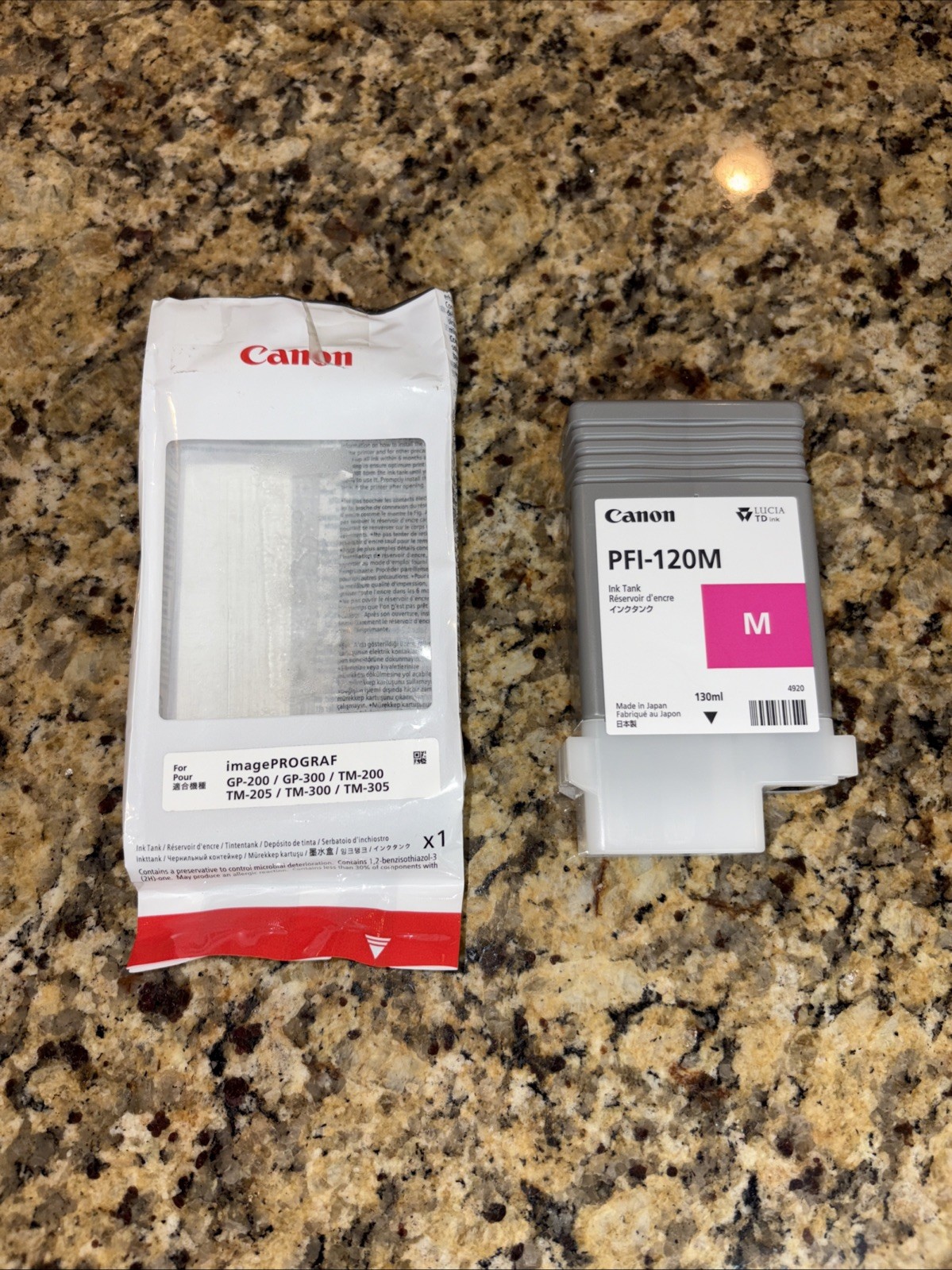 NEW Canon PFI-120M 130ml Pigment Ink Tank, Magenta New Open Box EXP: 01/2028