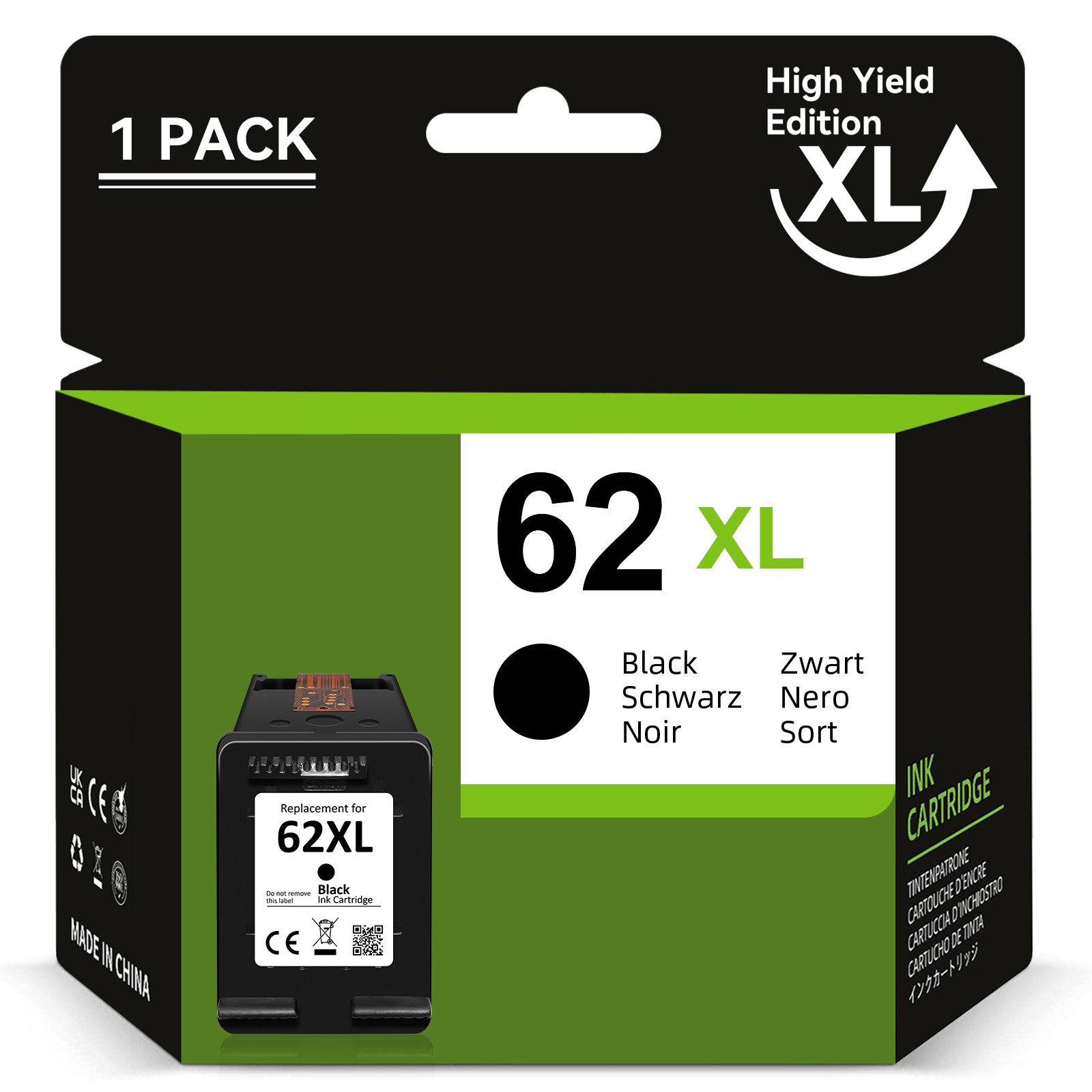 62 XL 62XL Ink Cartridges for HP Envy 7645 7640 5644 5540 OfficeJet 200 5740 lot