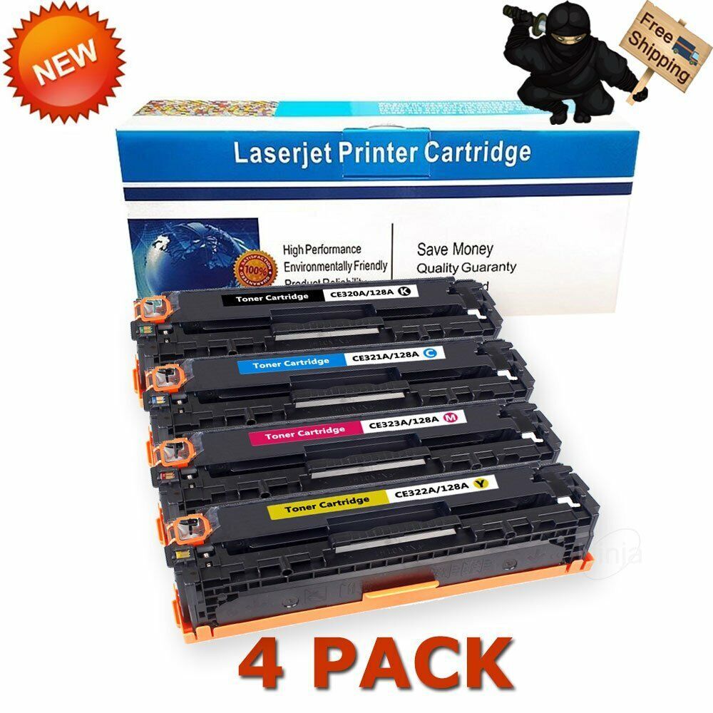 4PK For HP LaserJet Pro CM1415fn CM1415fnw CP1525nw Color Toner CE320A 128A