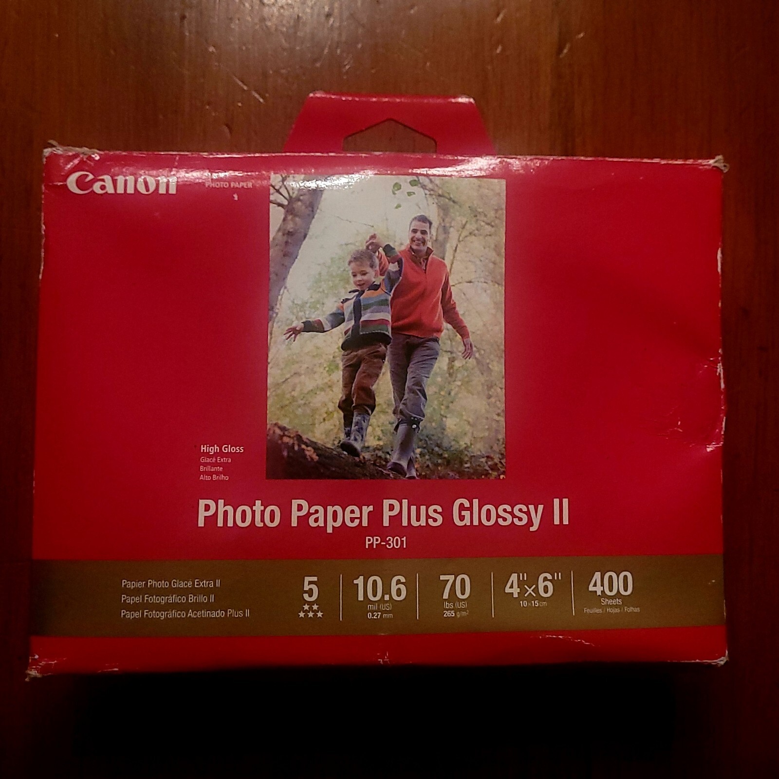 CanonInk Photo Paper Plus Glossy II 4″ x 6″ 400 Sheets (1432C007) NEW OPEN BOX