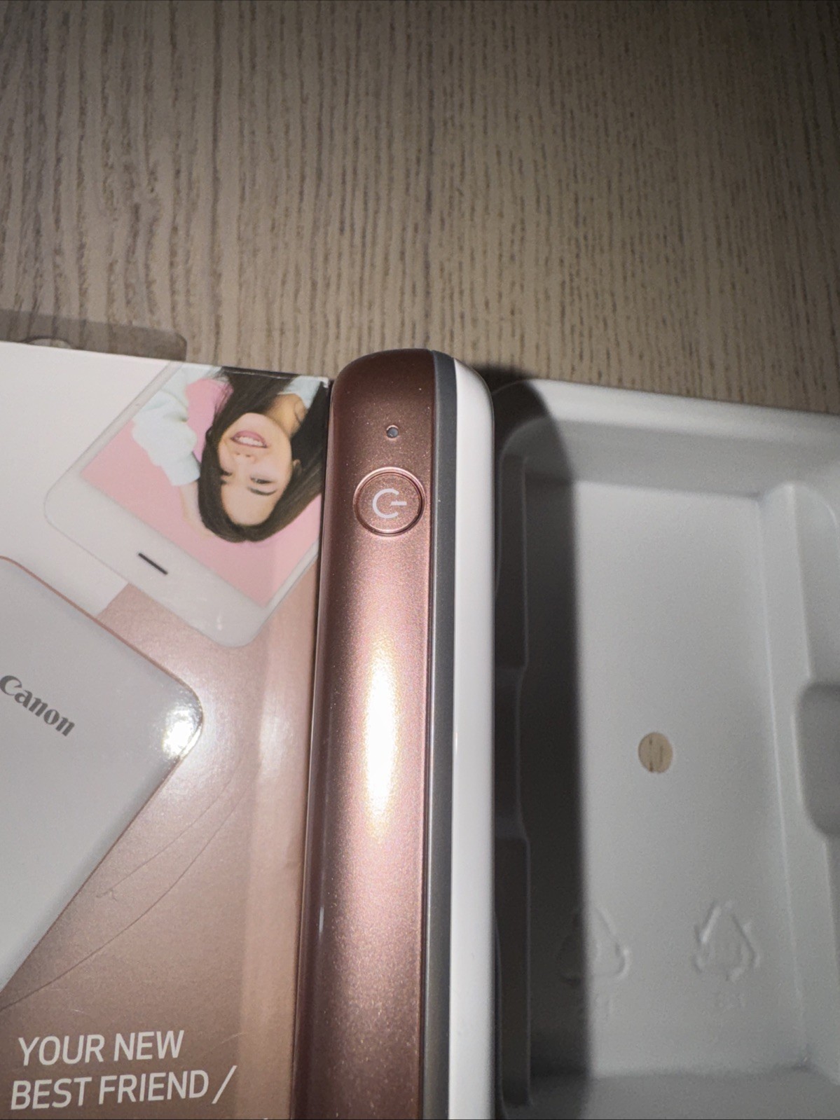 Canon IVY Mini Photo Printer – White / Rose Gold + 10 Pack ZINK Paper