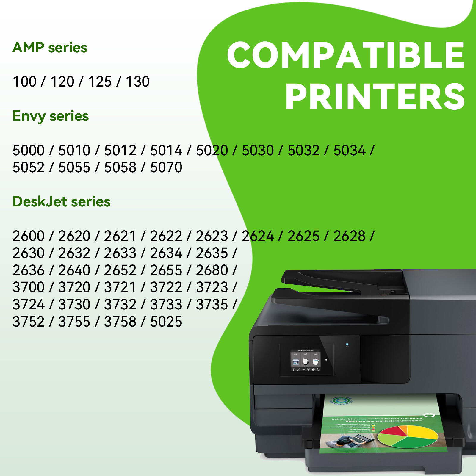 65 XL Ink Cartridges for HP 65XL DeskJet 2600 2622 2652 ENVY 5010 5012 5014 5032