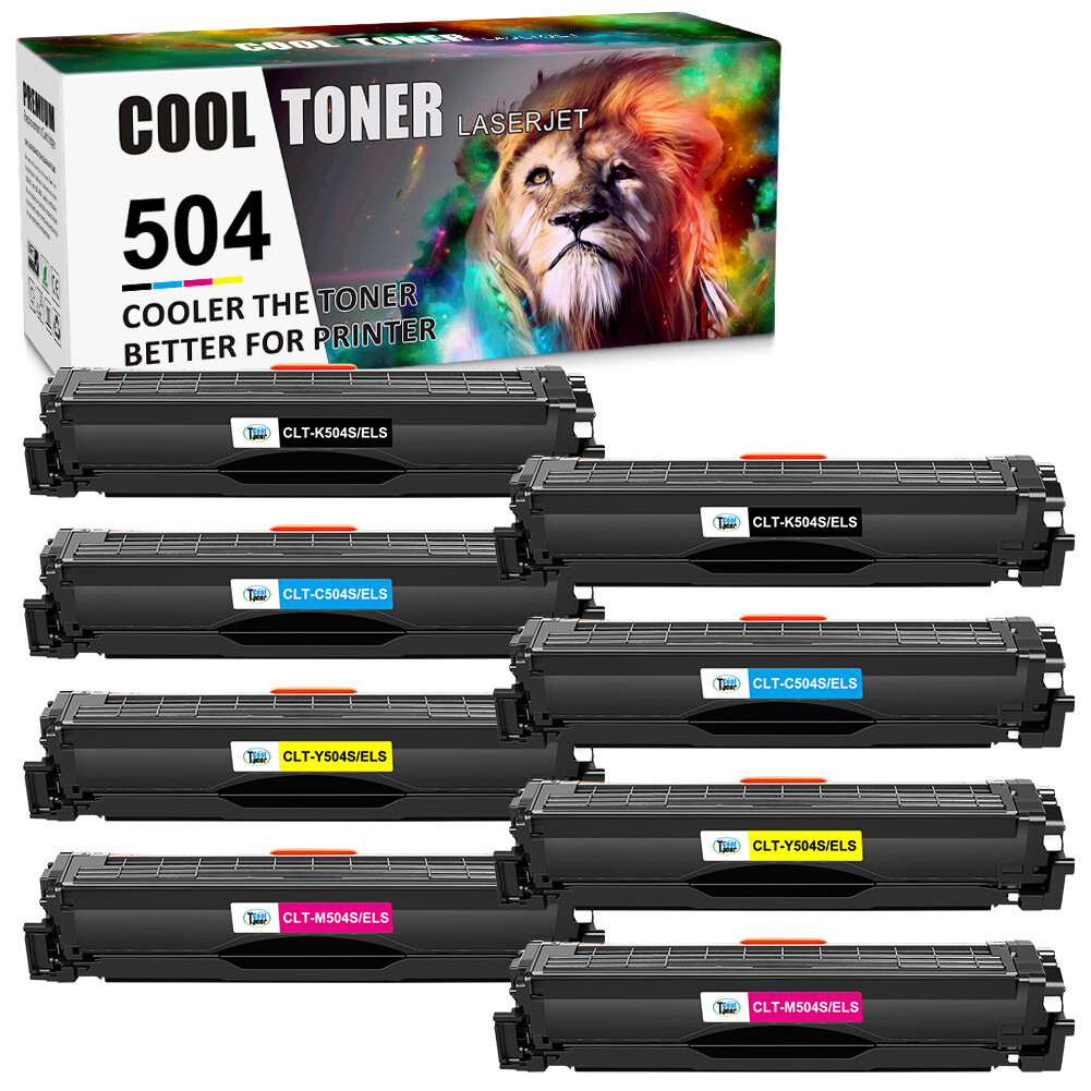 8PK Toner Cartridge for Samsung CLT-K504S CLP-415N CLX-4195FN Xpress SL-C1810W