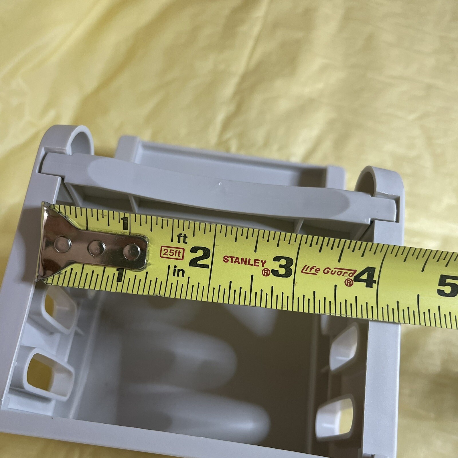 3 Thermal Label Holder for Rolls and Fan Fold Labels Max 3.5 In Wide Tan Plastic