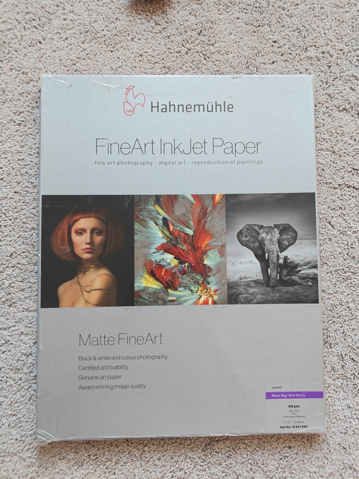 Hahnemuhle Photo Rag Matt Baryta Paper (17 x 22″, 13/25 Sheets)