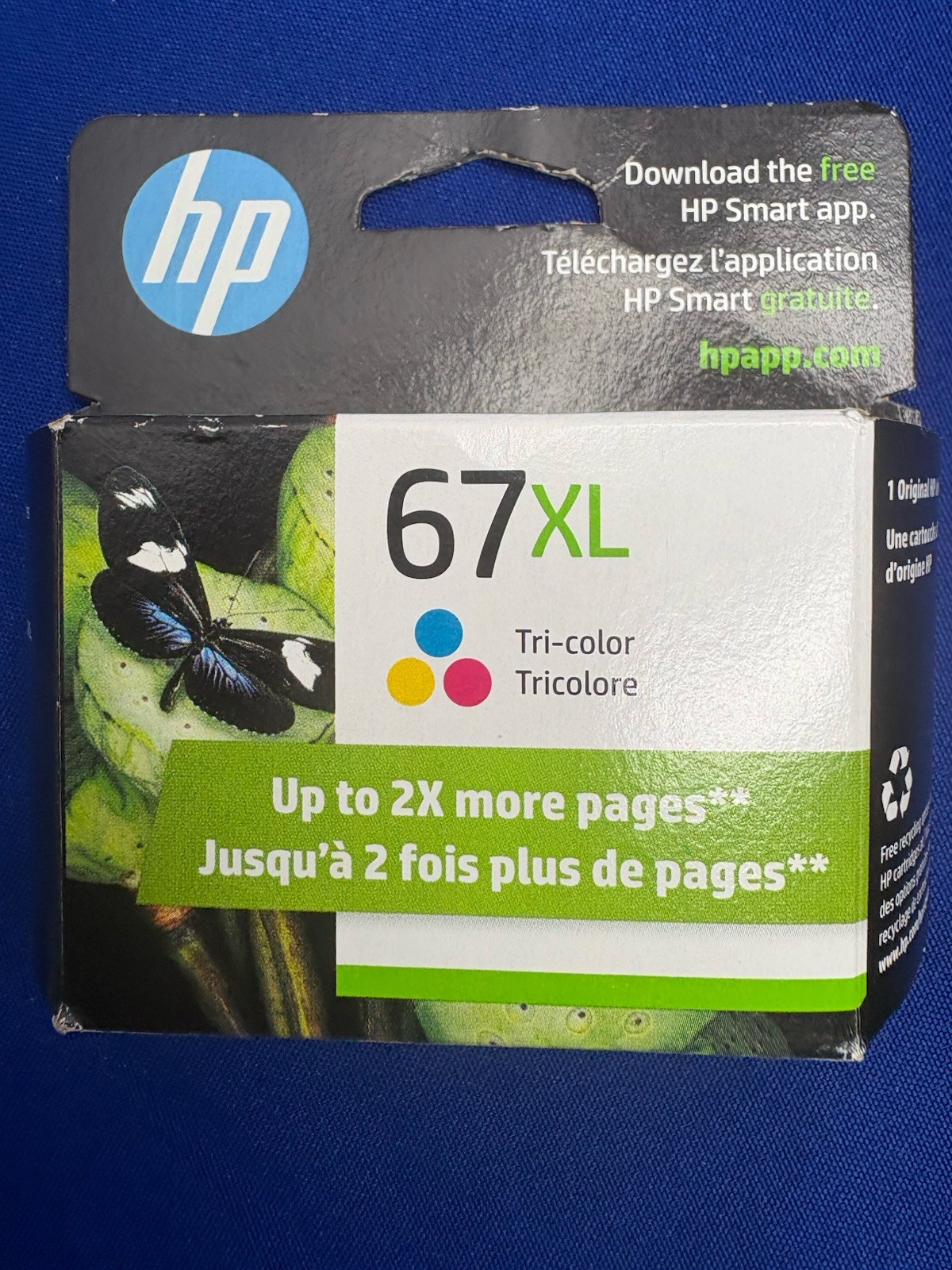 Genuine HP 67XL Tri-Color Ink Cartridge 3YM58AN Sealed Exp Jan 2027 OEM