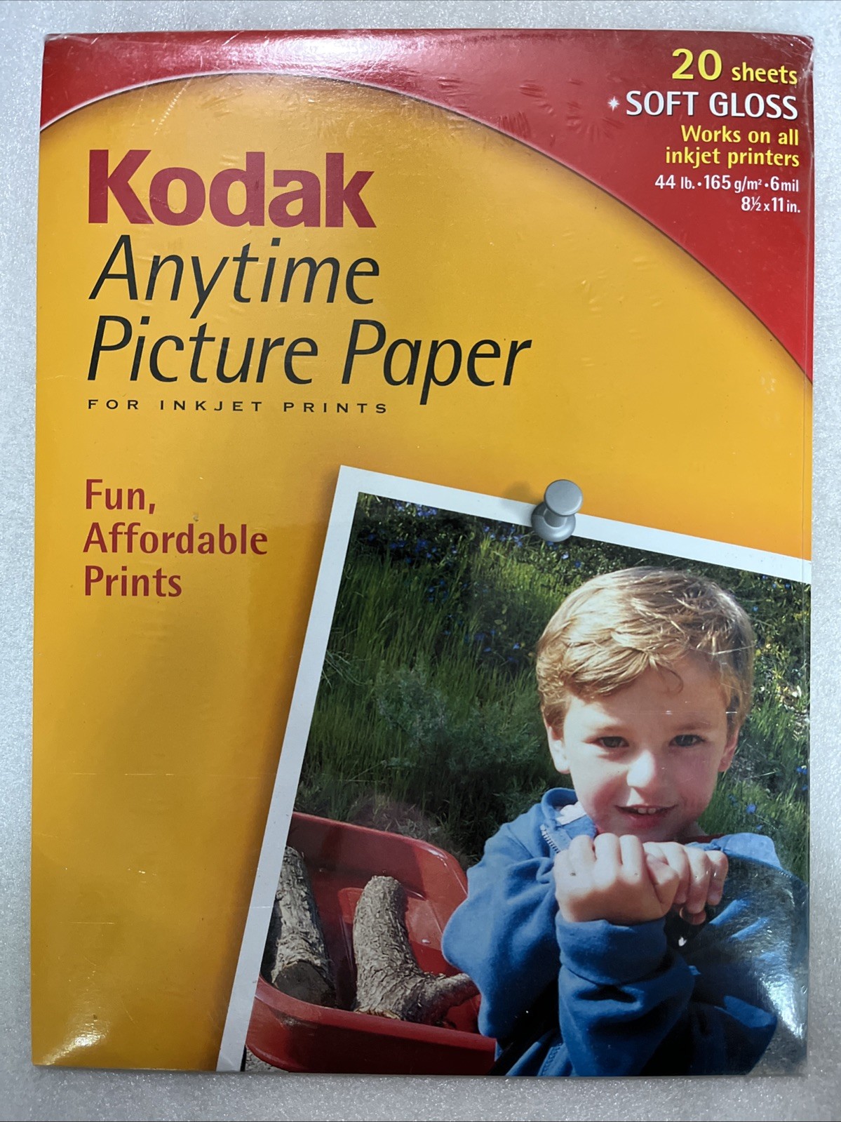 Kodak Anytime Picture Paper (Inkjet, 8 x 11.5, 20 Sheets, Soft Gloss) NEW SEALED