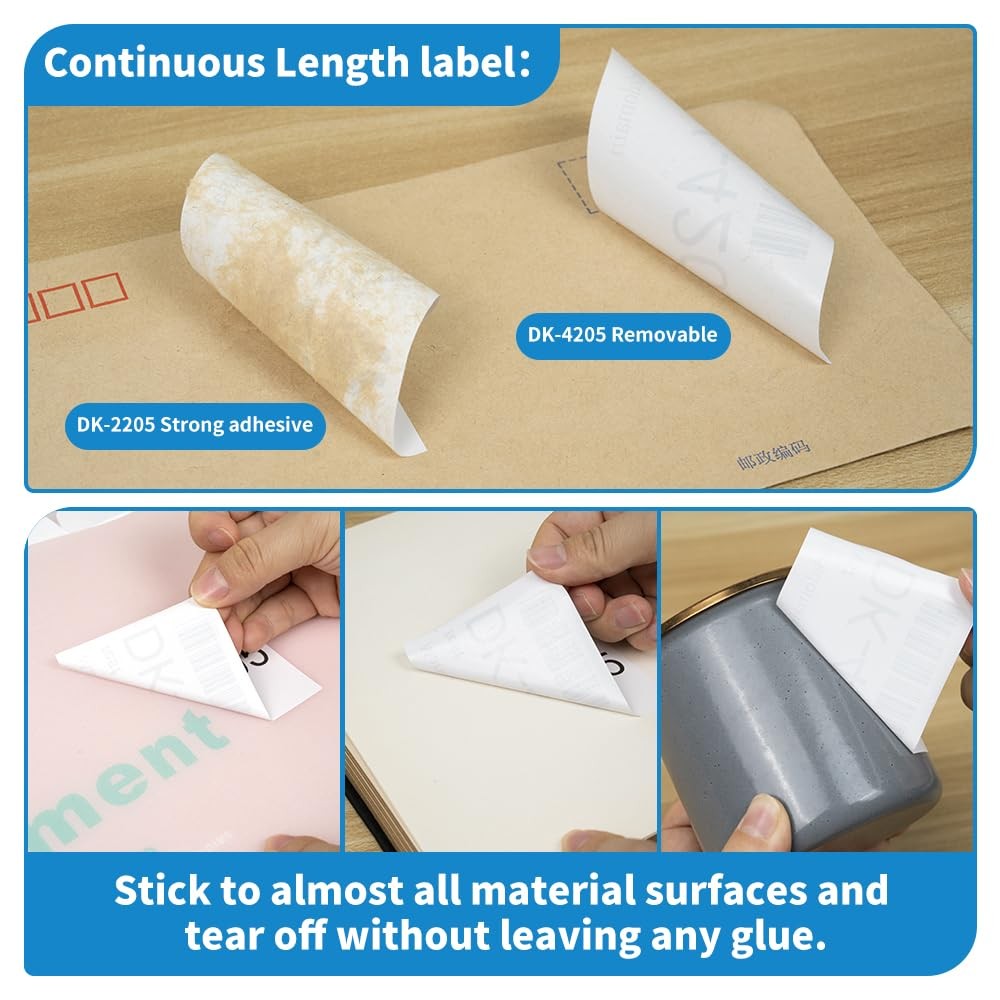Paper Label Replace Brother Removable DK-4205 DK4205 Continous Label Roll for…