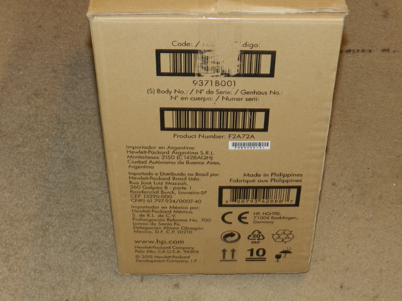 HP LASERJET 550-SHEET PAPER TRAY 550 SHEET F2A72A – WHITE NEW