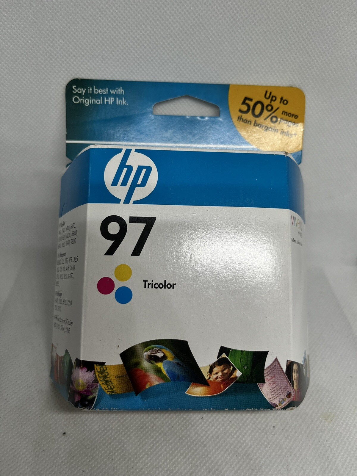 Genuine HP Vivera Inkjet 97 TriColor Ink Cartridge Deskjet Officejet EXP 01/2009