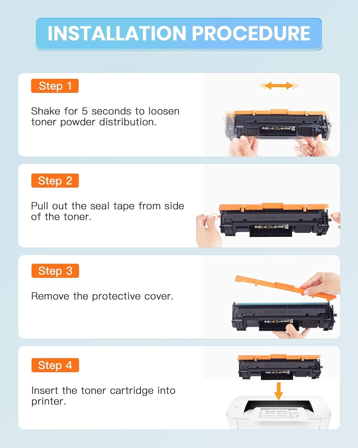 48A CF248A Compatible Toner Cartridges Replacement for HP 48A (Black, 2 Pack)