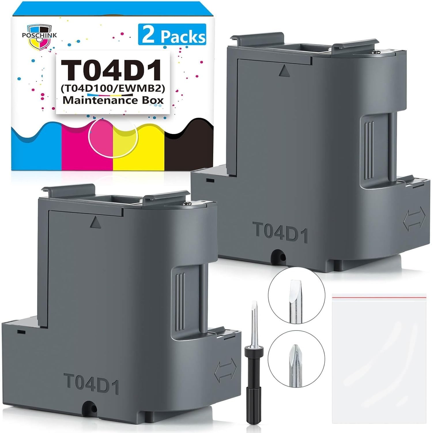 High-Performance T04D100 Ink Maintenance Box for Epson Inkjet Printers – 2 Pack