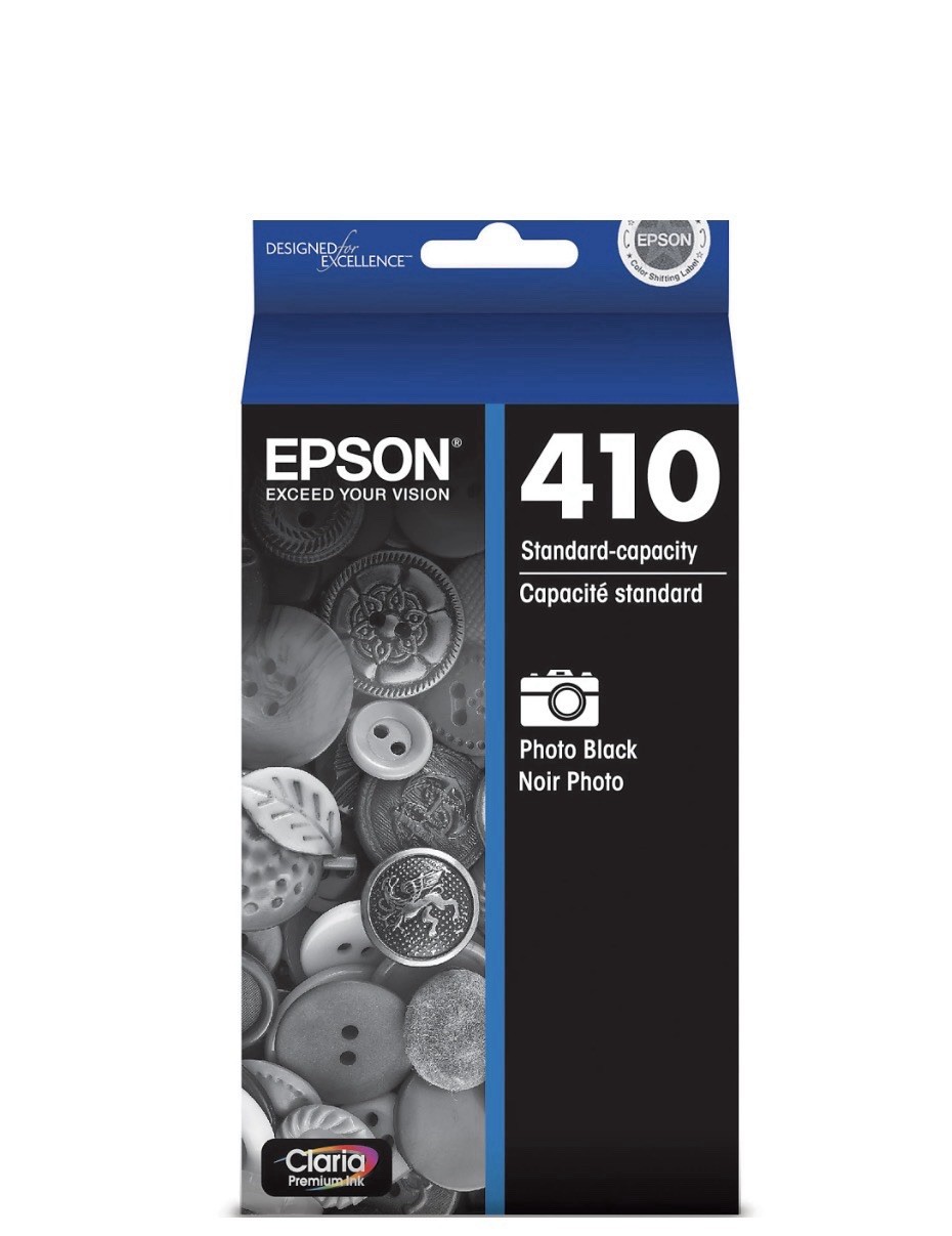 Epson 410 Claria Photo Black Ink Cartridge Standard Capacity, NEW 12/2026
