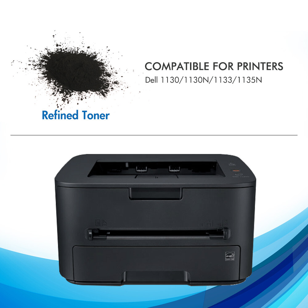 3 Pack Black 330-9523 Toner Cartridge For Dell 1130 1130N 1133 1135N Printer