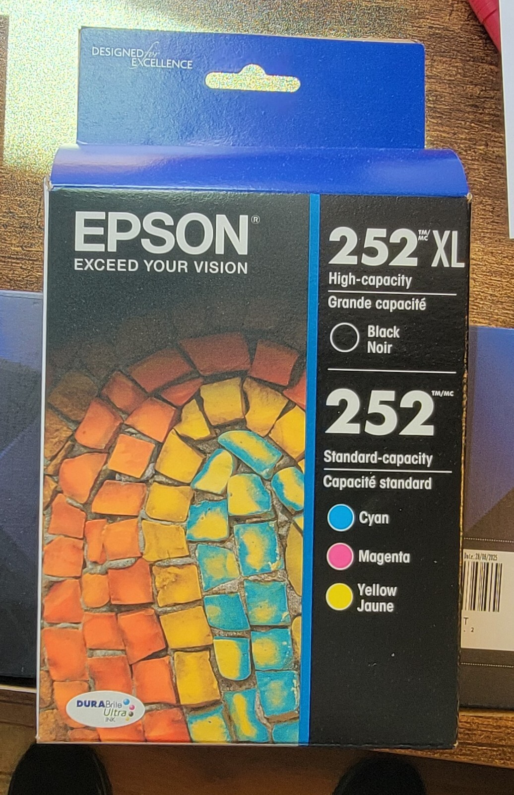 Epson 252XL Ink Cartridges T252XL-BCS-CP – Black/Yellow/Magenta/Cyan-Two Boxes +