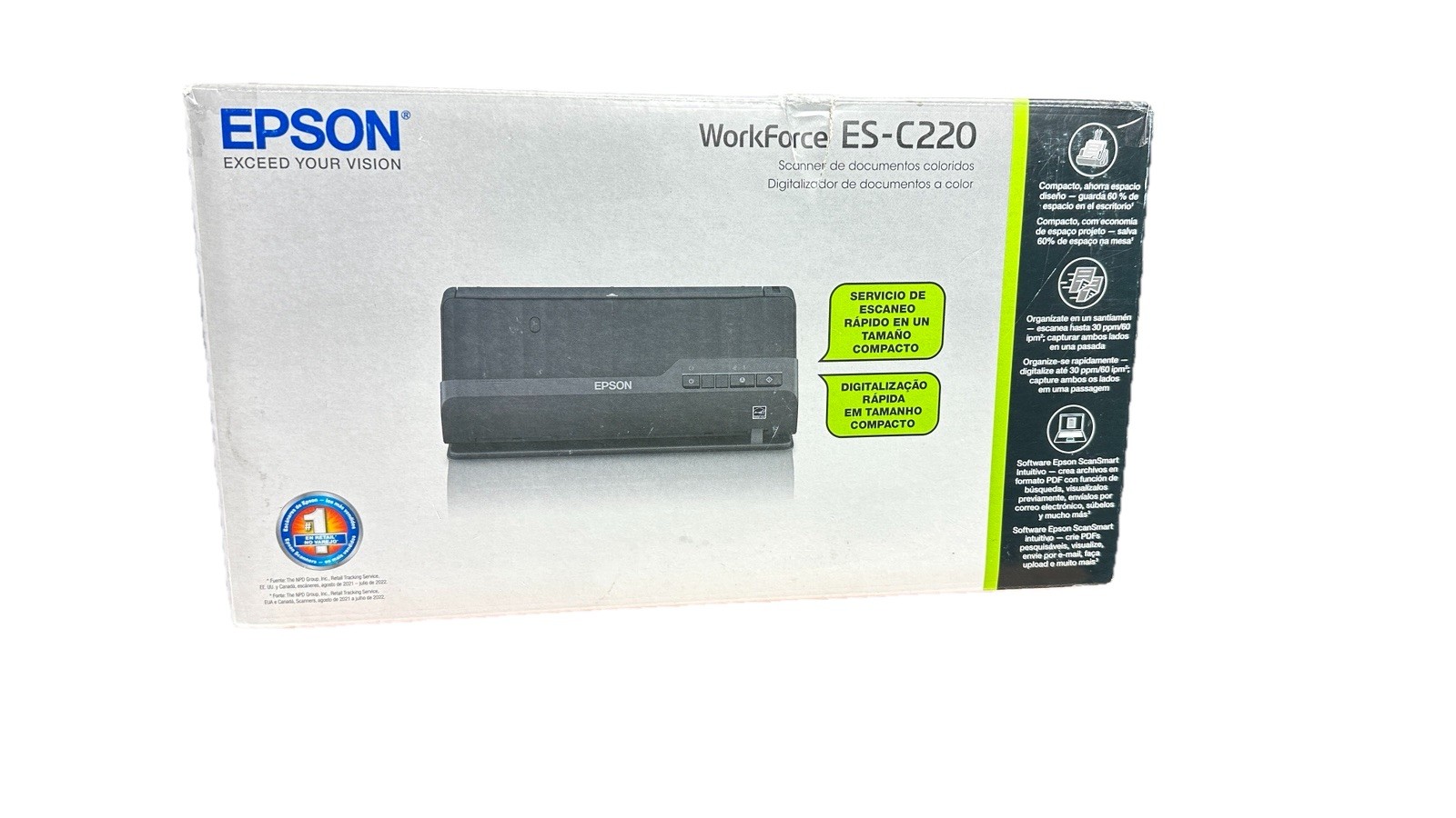 NEW SEALED Epson WorkForce ES-C220 Color Document Scanner