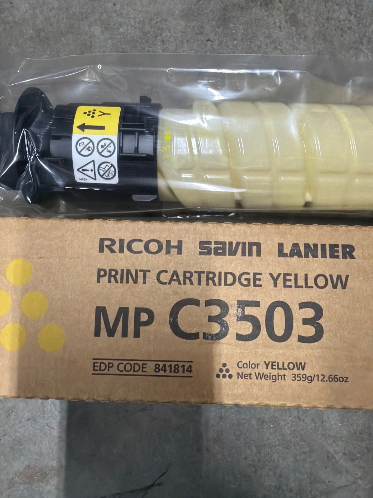 Genuine Ricoh MP C3503 Yellow Toner Cartridge Laser MPN 841814