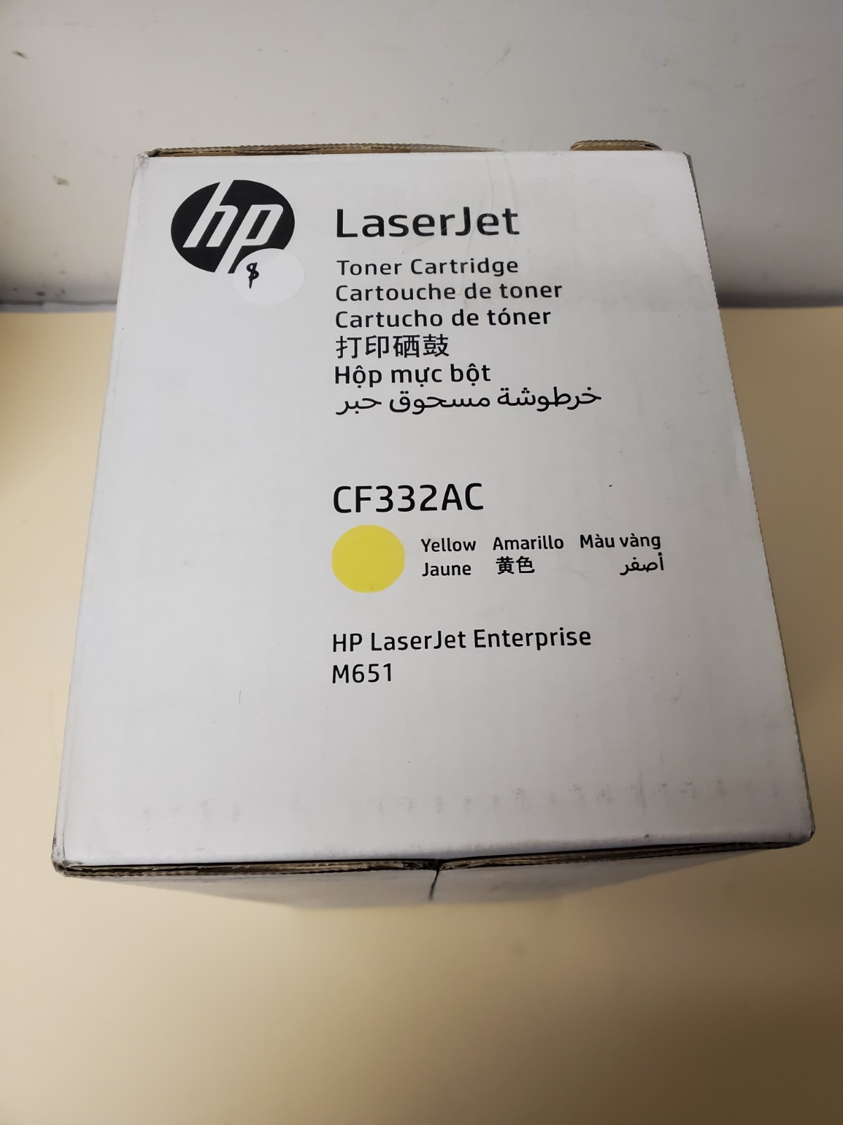 For Use Genuine HP Laser jet Yellow CF332AC 654A