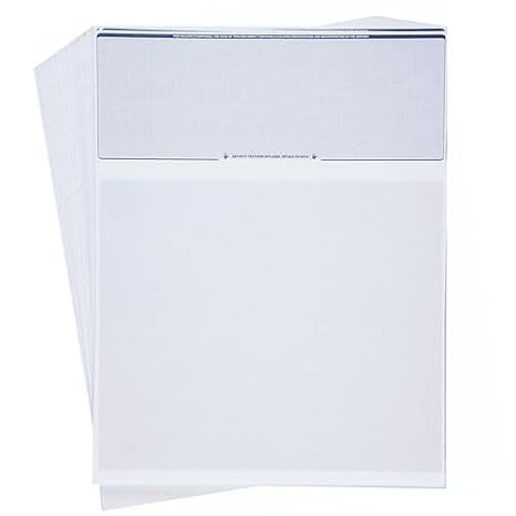 EnDoc 100 Sheets Business Check Paper – Laser Printer & QuickBooks Compatible