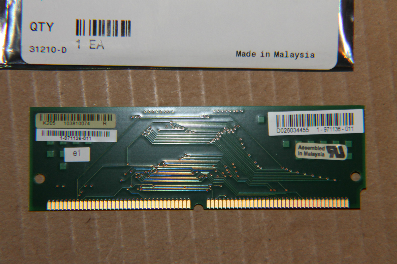 NEW Intermec 1-971136-011 Flash SIMM SST 8MB ASSY/ASX Memory