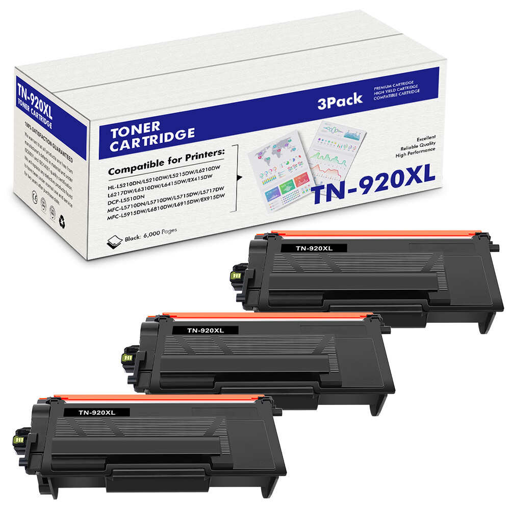3x TN920XL Toner Compatible With Brother TN 920 HL-L6217DW HL-L6415DW HL-EX415DW